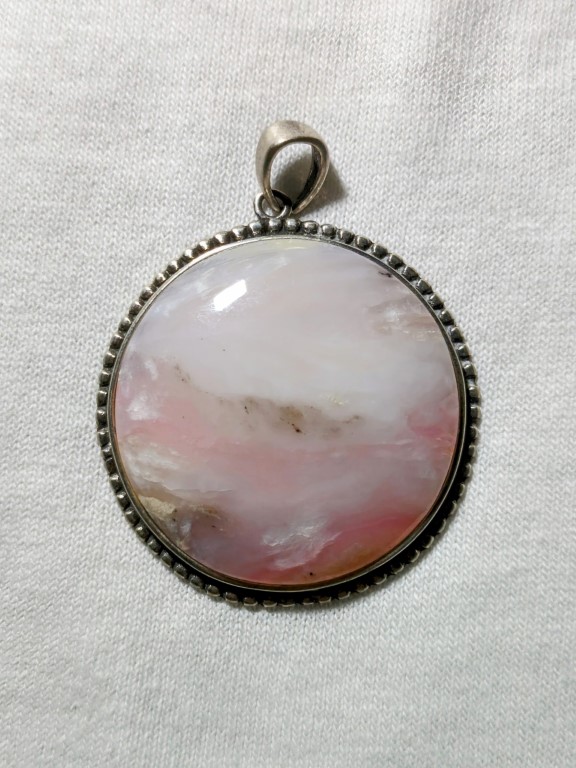 Pink Opal  Pendant from Peru 5569